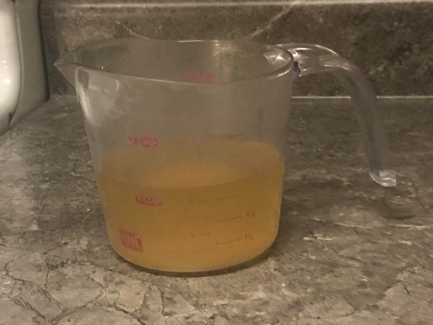 Cooking Eorzea | Dashi Stock in a cup.