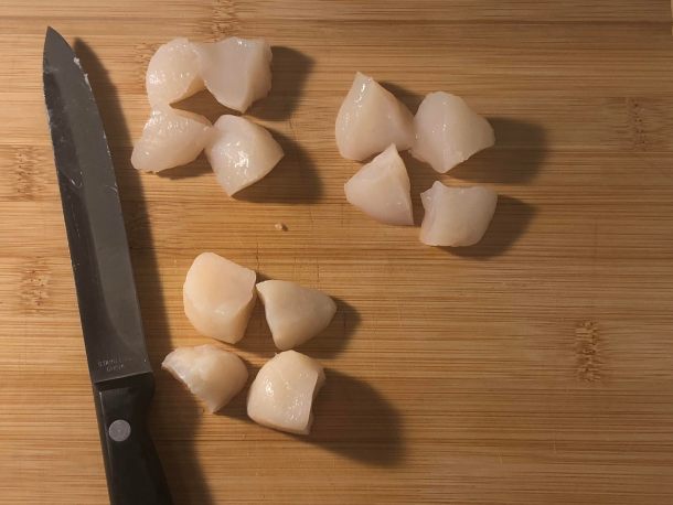 Cooking Eorzea | Quartered scallops