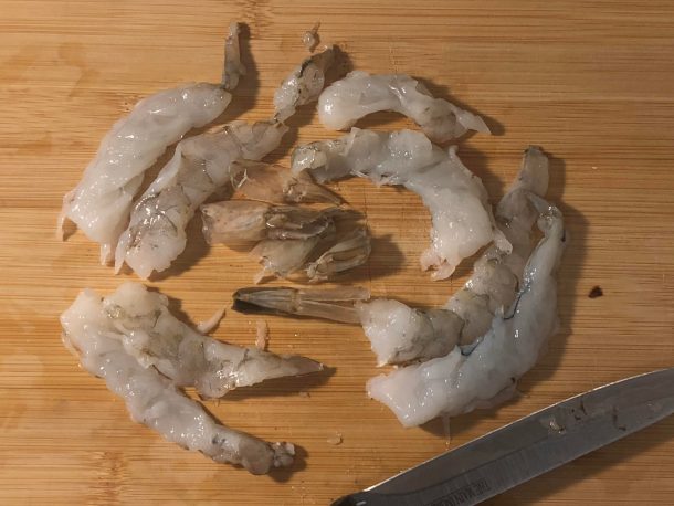 Cooking Eorzea | Sliced shrimp.